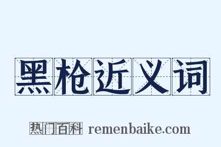 黑枪近义词是什么意思的图片